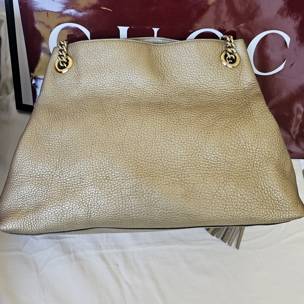 EUC Gucci Soho Metallic Gold Shoulder Bag - Picture 7 of 16